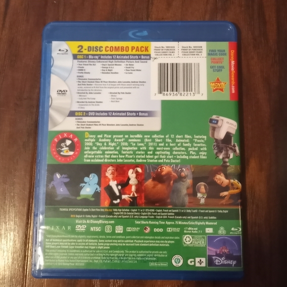 Disney Pixar PIXAR SHORT FILMS COLLECTION Volume 2 on BLU-RAY + DVD - Picture 2 of 2